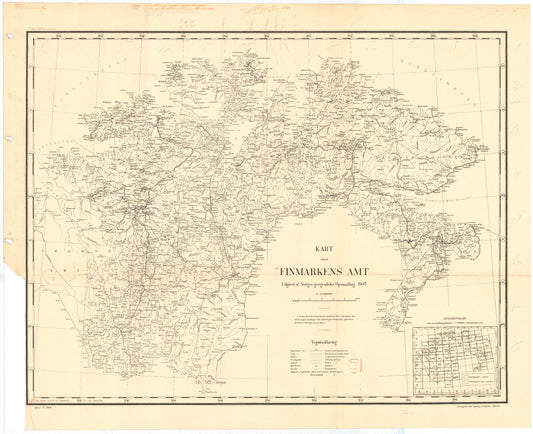 Kart over Finmarkens Amt: Finnmark