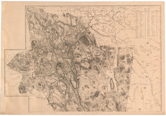 Kart over Hedemarkens Amt (nordre): Hedmark