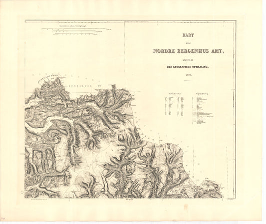 Kart over Nordre Bergenhus Amt (nø): Sogn og Fjordane