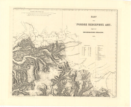 Kart over Nordre Bergenhus Amt (nø): Sogn og Fjordane