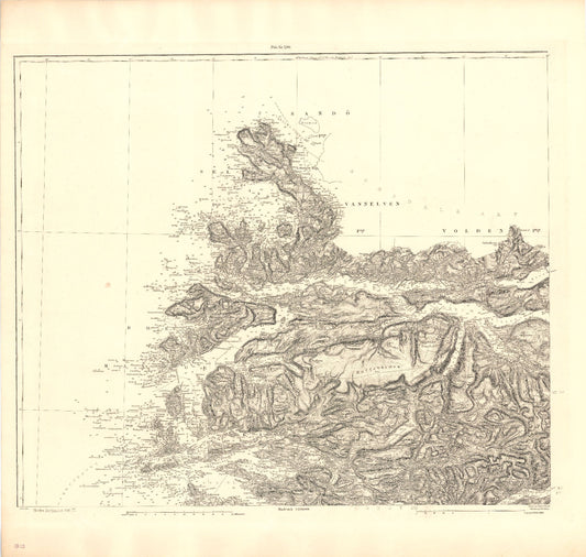 Kart over Nordre Bergenhus Amt (nv): Sogn og Fjordane