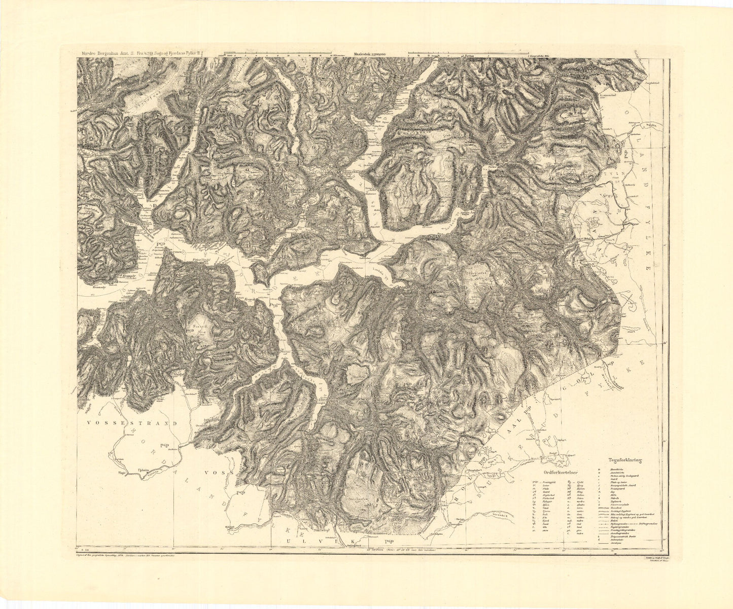 Kart over Nordre Bergenhus Amt (sø): Sogn og Fjordane
