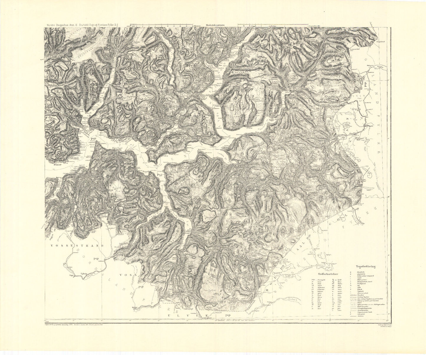 Kart over Nordre Bergenhus Amt (sø): Sogn og Fjordane