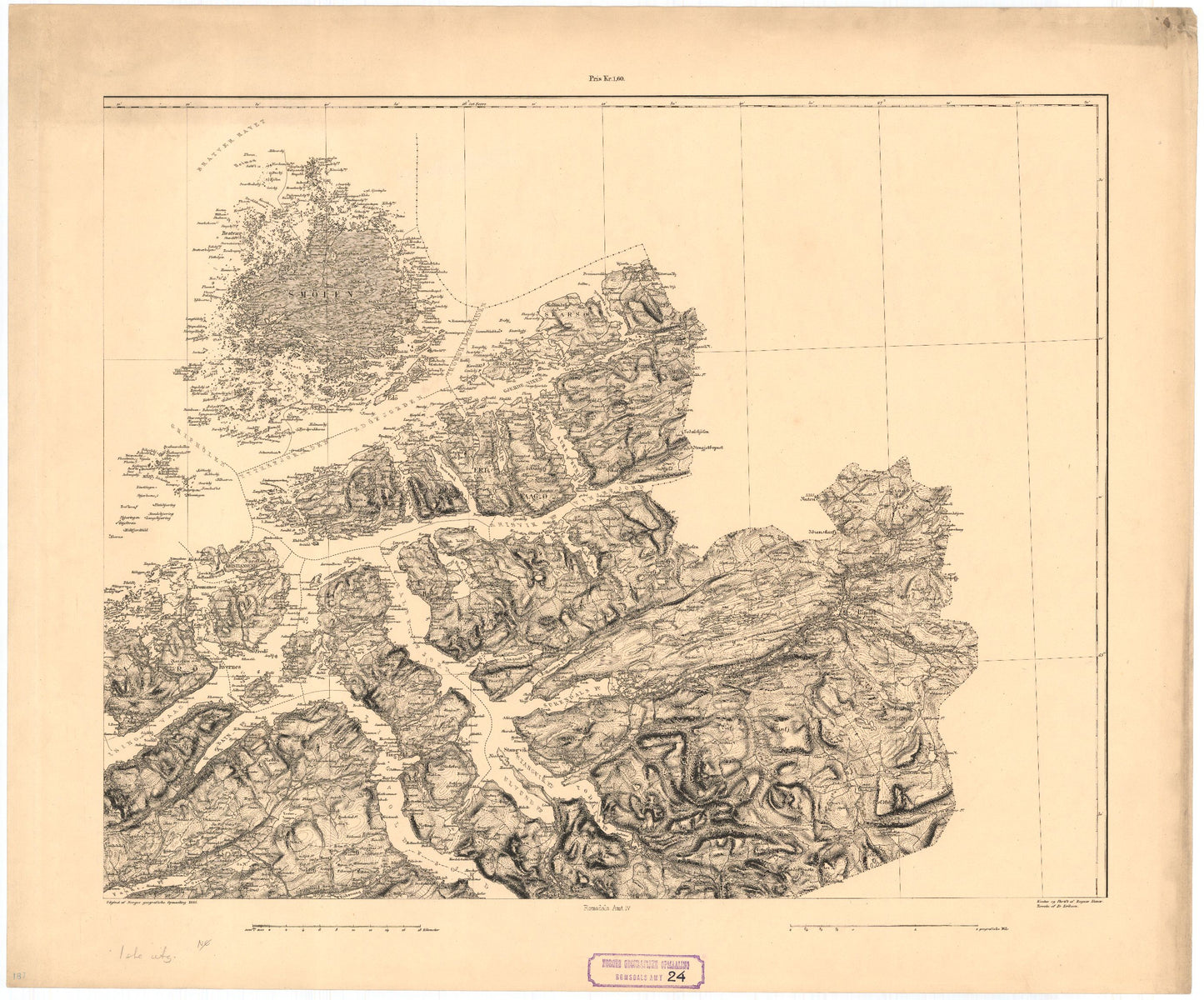 Kart over Romsdals Amt (nø): Møre og Romsdal
