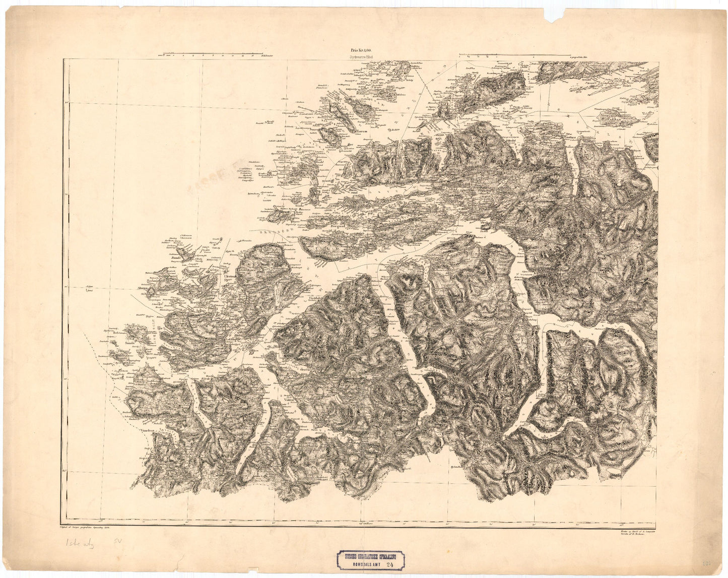 Kart over Romsdals Amt (sv): Møre og Romsdal