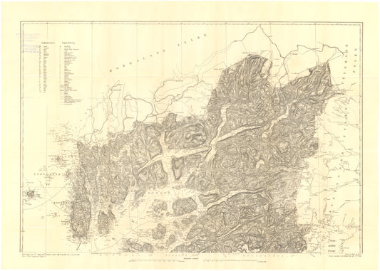 Kart over Stavanger Amt (nordre): Rogaland