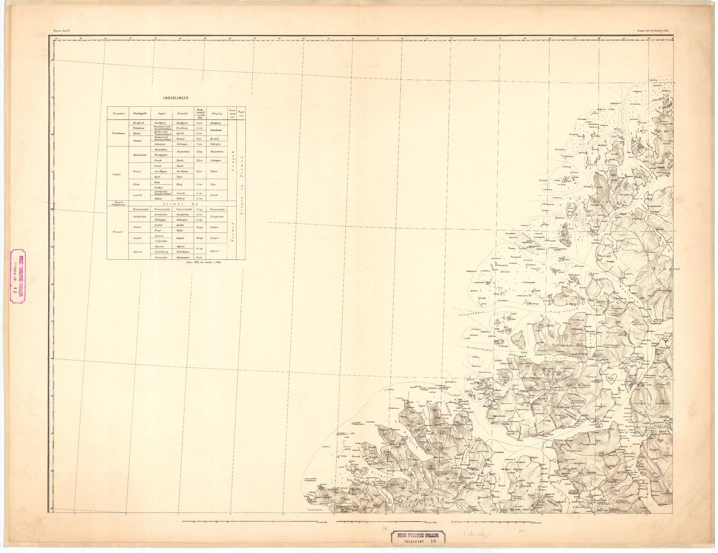 Kart over Tromsø Amt 10 III: Troms