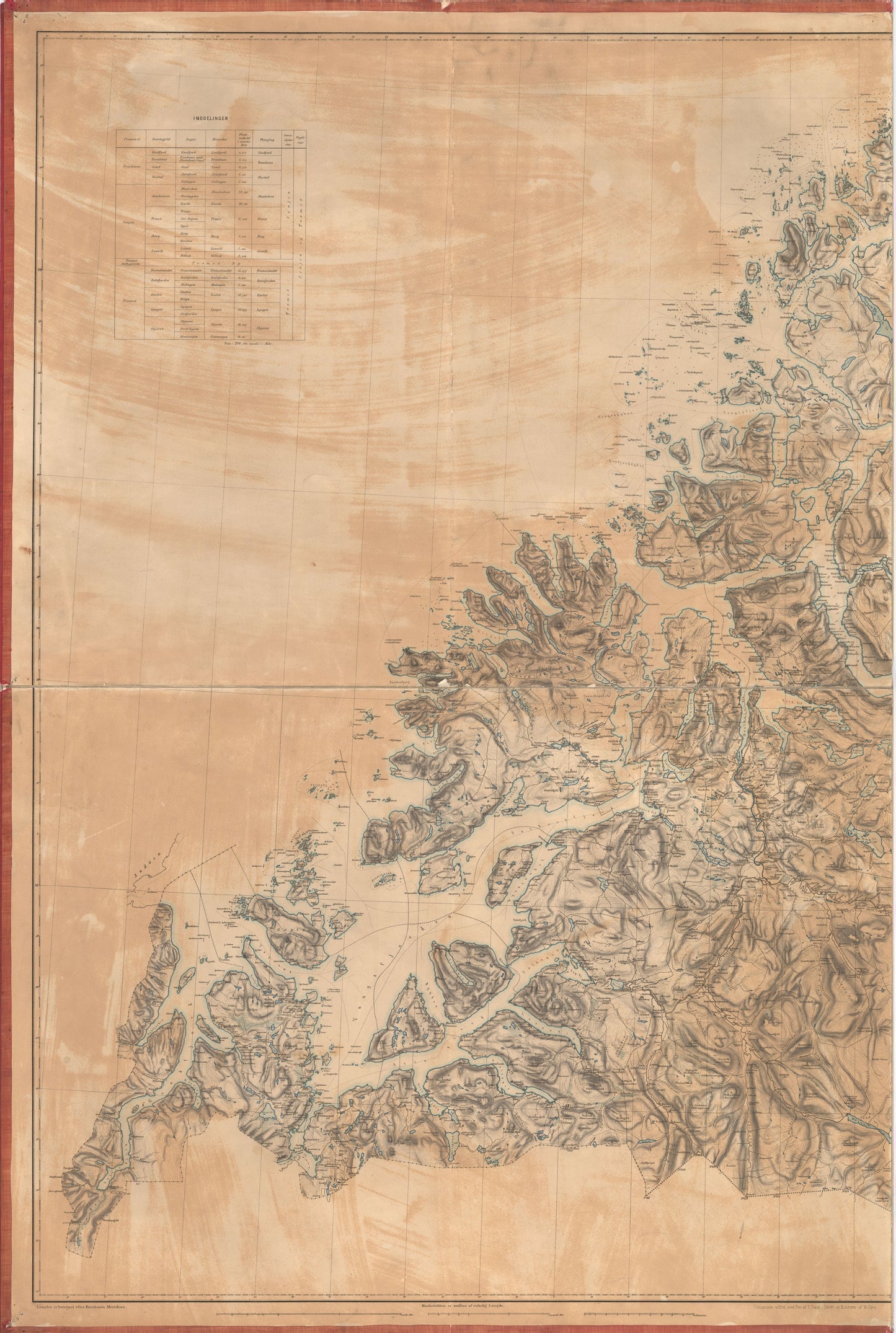 Kart over Tromsø Amt 10 vestre del: Troms