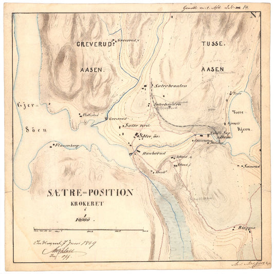 Akershus amt nr 117-1: Rekognoseringsarbeider utført av høyskoleelever 1869: Akershus