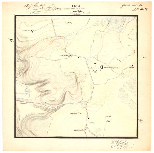 Akershus amt nr 117-2: Rekognoseringsarbeider utført av høyskoleelever 1869: Akershus