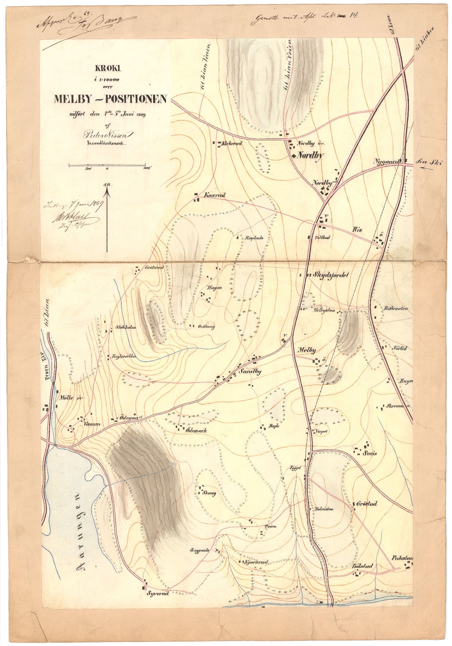 Akershus amt nr 117-5: Rekognoseringsarbeider utført av høyskoleelever 1869: Akershus