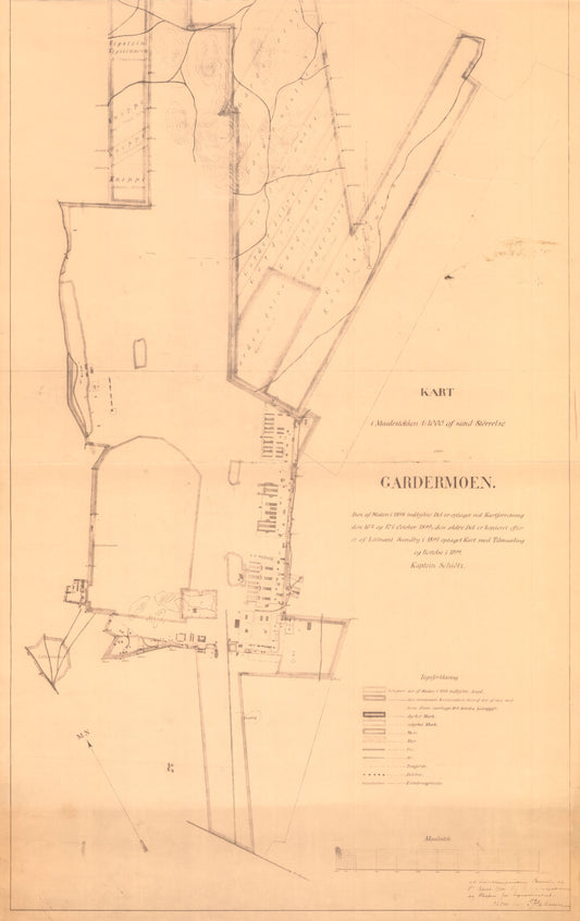 Akershus amt nr 119 sør 2: Kart over Gardermoen i 1:4000: Akershus