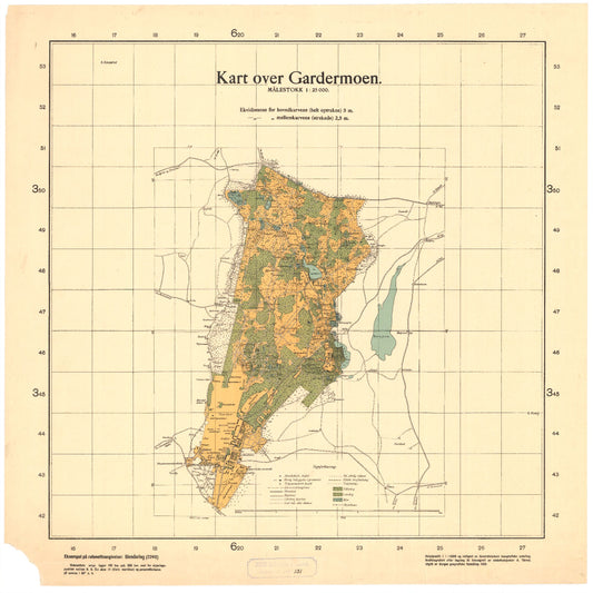 Akershus amt nr 131: Kart over Gardermoen: Akershus