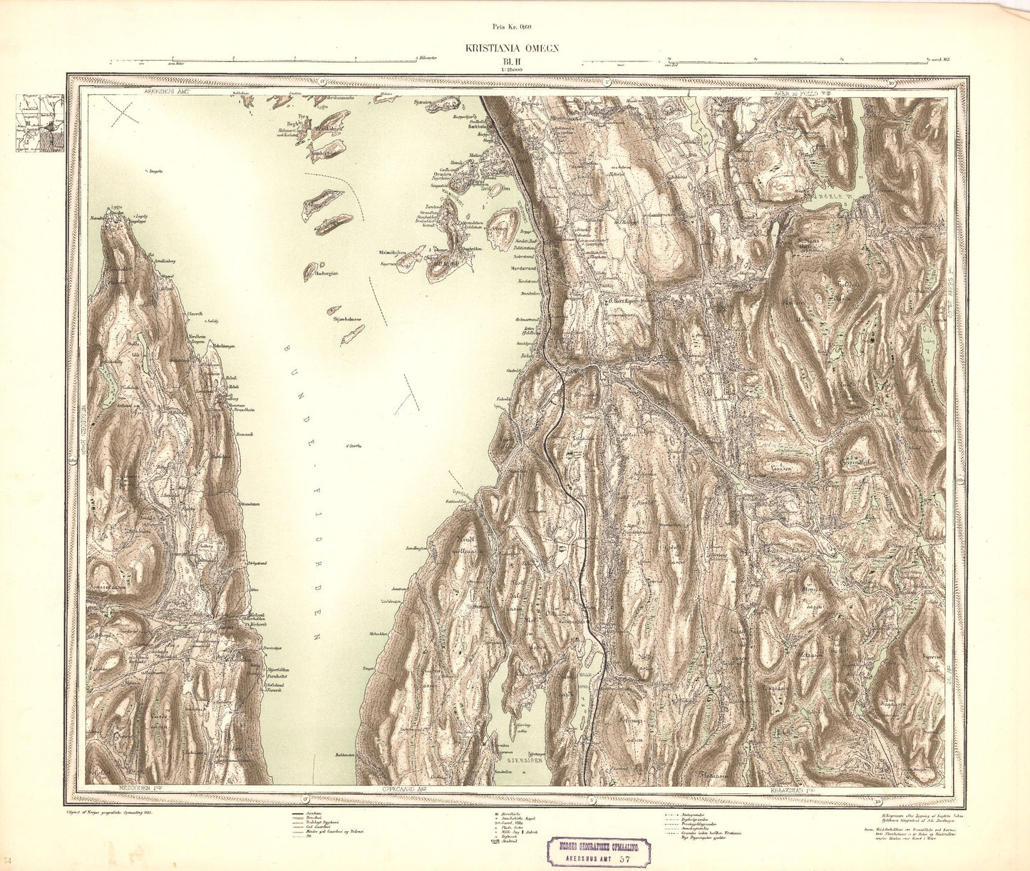 Akershus amt nr 57-2b: Kart over Kristiania Omegn: Akershus