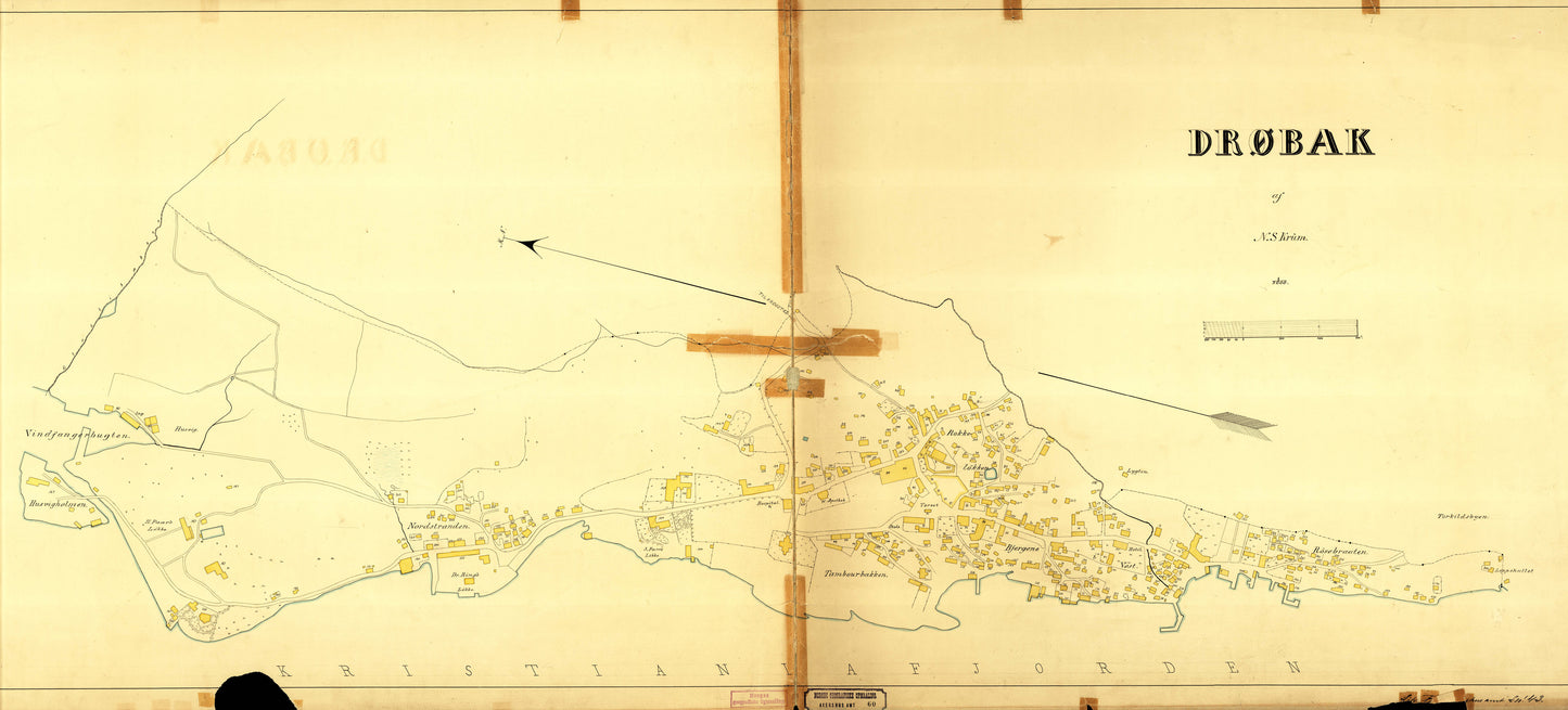 Akershus amt nr 60: Kart over Drøbak: Akershus