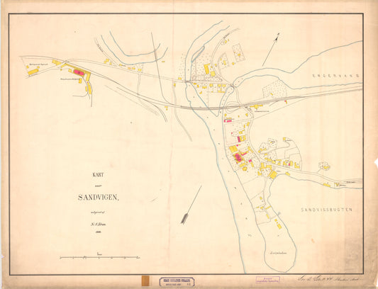 Akershus amt nr 61: Kart over Sandvigen: Akershus