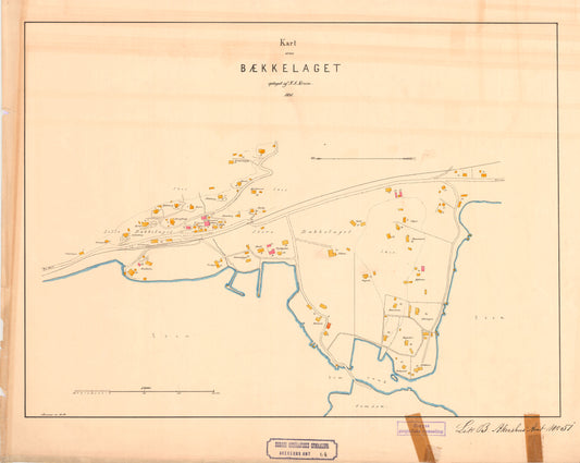 Akershus amt nr 64: Kart over Bækkelaget: Akershus