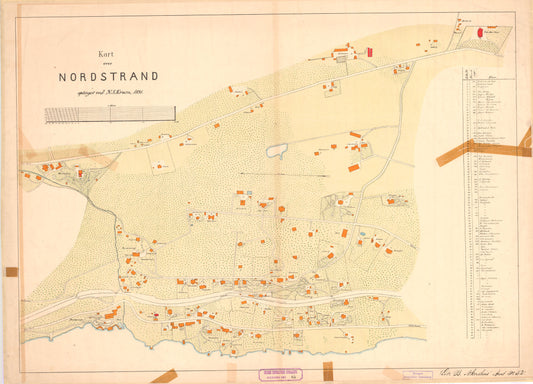 Akershus amt nr 65: Kart over Nordstrand: Akershus