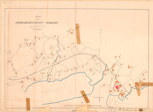 Akershus amt nr 68: Kart over Bebyggelsen Bygdø - Vækkerø: Akershus