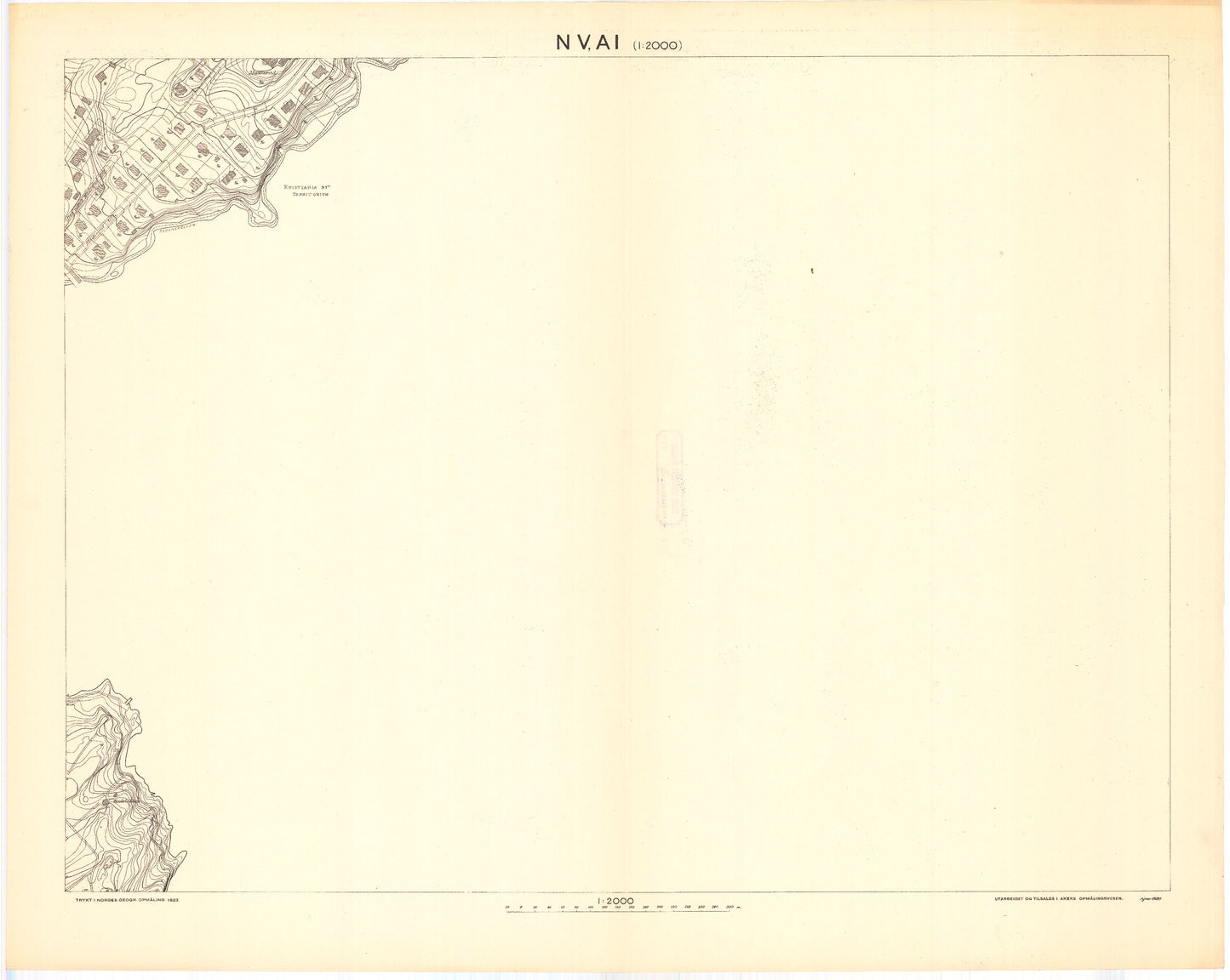 Akershus amt nr 87a-NV-A1: Kart over Akers herred; søndre del: Akershus | Oslo