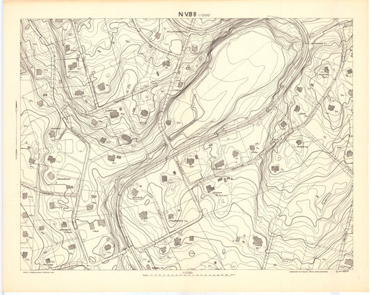 Akershus amt nr 87a-NV-B8: Kart over Akers herred; søndre del: Akershus | Oslo