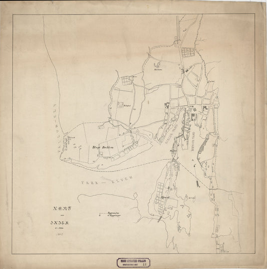 Bratsberg amt nr 12: Kart over Skien: Telemark