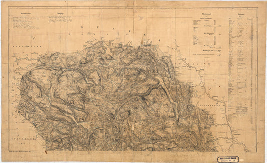 Bratsberg-amt nr 13-nord: Kart over Bratsberg Amt: Telemark