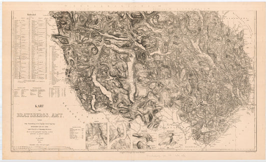 Bratsberg-amt nr 14-sor1: Kart over Bratsberg Amt: Telemark