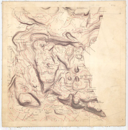 Bratsberg-amt nr 20-12: Kart over Fossum Værks Skove: Telemark