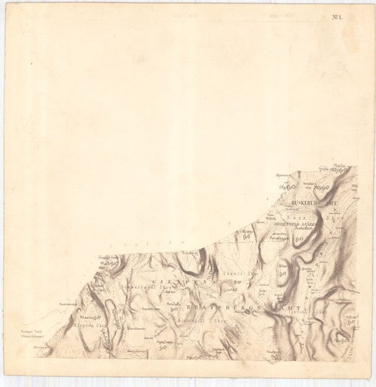 Bratsberg-amt nr 20-1: Kart over Fossum Værks Skove: Telemark