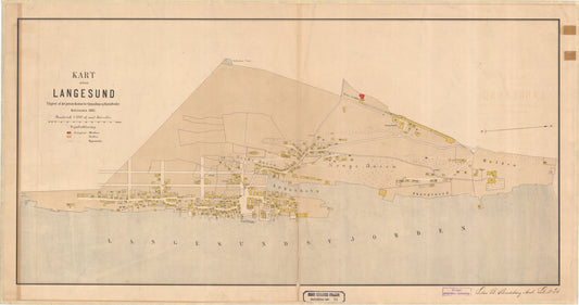 Bratsberg-amt nr 21: Kart over Langesund: Telemark