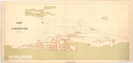 Bratsberg-amt nr 30: Kart over Langesund: Telemark