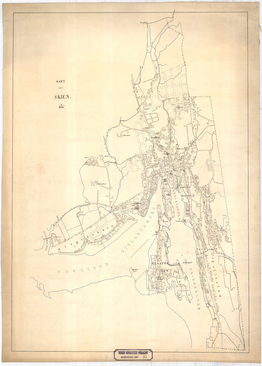 Bratsberg-amt nr 31: Kart over Skien: Telemark