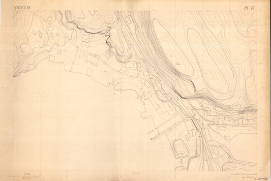 Bratsberg amt nr 49-13: Kart over Brevik: Telemark