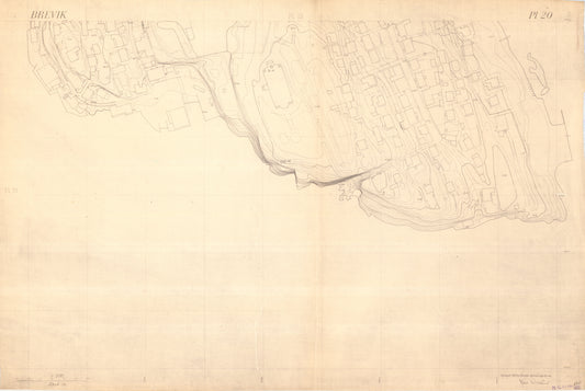 Bratsberg amt nr 49-20: Kart over Brevik: Telemark