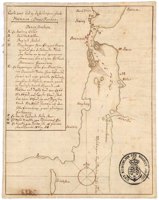 Buskerud-amt nr 11: Carte og Inseilingen forbi Strømmen i dramsfiorden: Buskerud