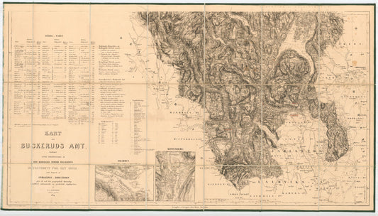 Buskerud-amt nr 21-1-nord: Kart over Buskerud Amt: Buskerud