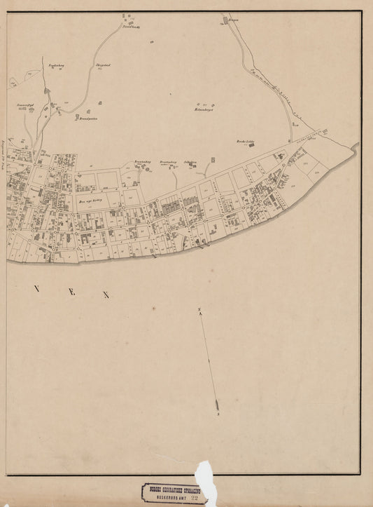 Buskerud amt nr 22 øst: Kart over Bragernæs samt Grønland: Buskerud