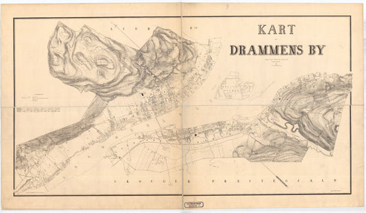 Buskerud-amt nr 24-1: Kart over Drammens By: Buskerud