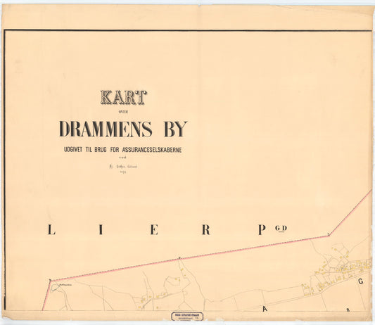 Buskerud-amt nr 26-1: Kart over Drammens By: Buskerud