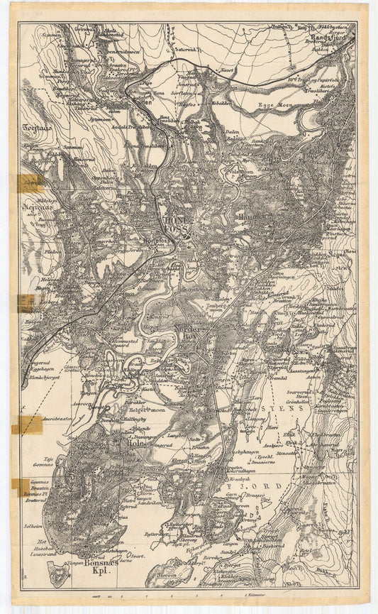 Buskerud amt nr 35: Kart over Helgelandsmoen: Buskerud