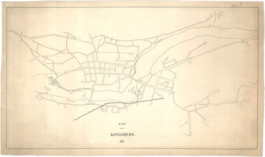 Buskerud amt nr 37: Kart over Kongsberg: Buskerud