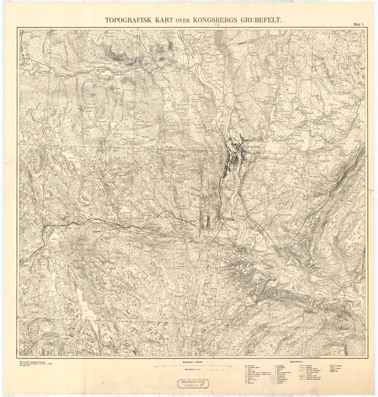 Buskerud amt nr 45: Kongsberg grubekart: Buskerud