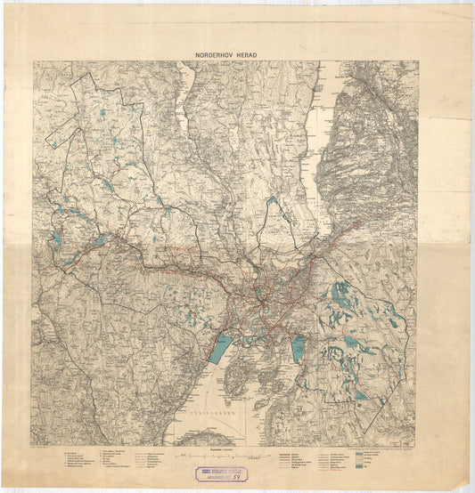 Buskerud amt nr 59-1: Kart over Norderhov: Buskerud