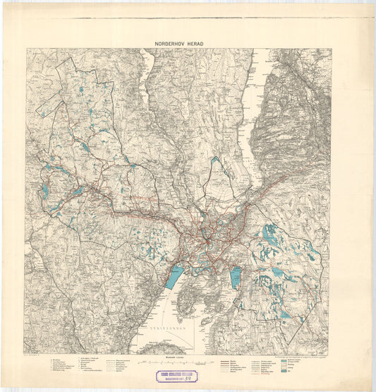 Buskerud amt nr 59-2: Kart over Norderhov: Buskerud
