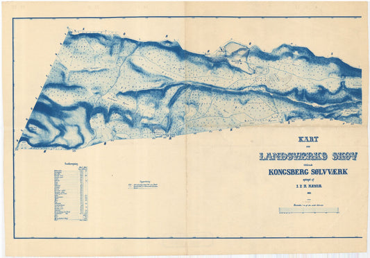 Buskerud amt nr 63-1-1: Kart over Kongsberg Sølvværks skove: Buskerud