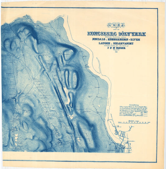 Buskerud amt nr 63-7-1: Kart over Kongsberg Sølvværks skove: Buskerud