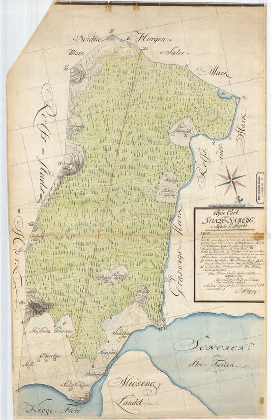 Buskerud amt nr 6: Copie Cart over Sunds Sameye i Sigdals Præstegiæld: Buskerud