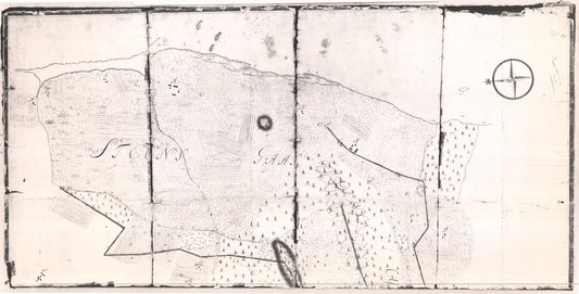 Buskerud amt nr 70, nordre del: Kopi av kart over Steinsgårdens eiendommer.: Buskerud