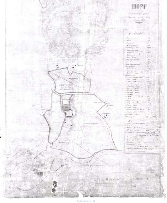 Buskerud amt nr 75s: Kopi av kart over Hoff (Hov) i Norderhov.: Buskerud